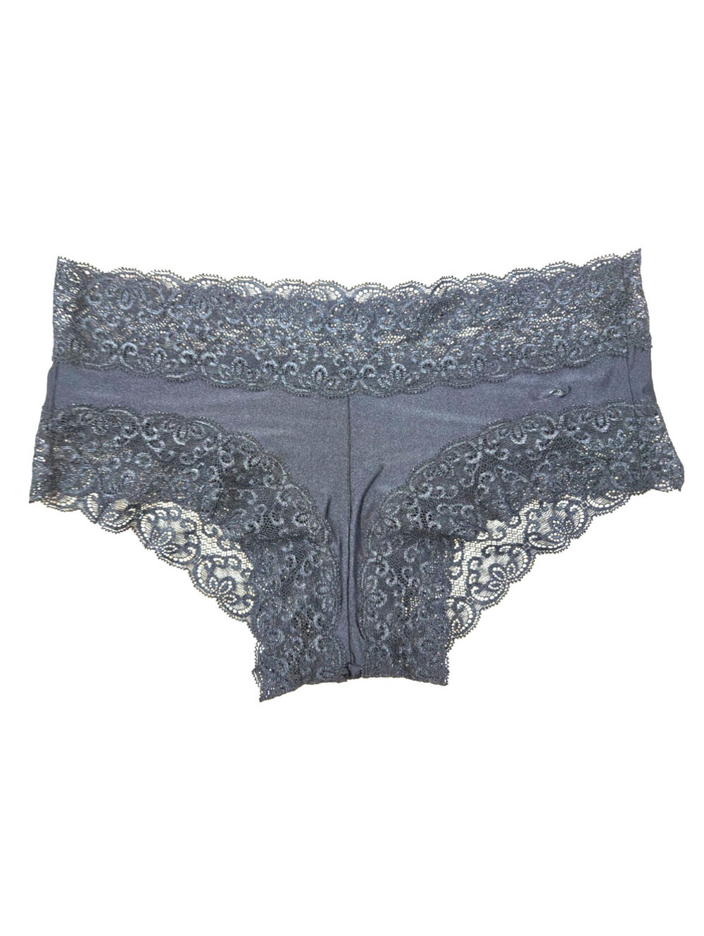 Gilligan & O'Malley Size L Black Sexy Laced Trimmed Low-Rise Cheeky Panties